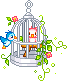 bird cage with flowers